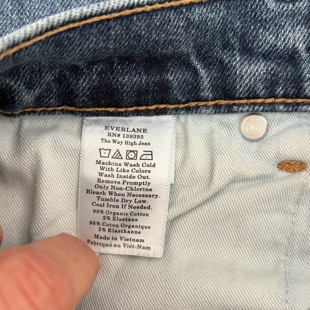 Everlane The Way High Jean Organic Cotton Size 26 - Picture 10 of 12